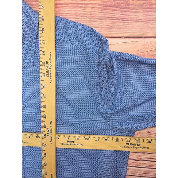 Johnston & Murphy Mens Blue Geometric Pattern Dress Large - Picture 8 of 8